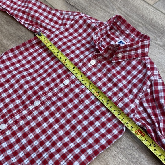 Janie and Jack Plaid Poplin Long Sleeve Button Down Dress Shirt Boys Christmas - Picture 10 of 11